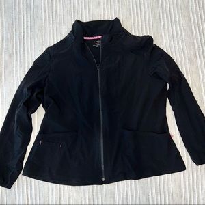 HeartSoul Zip Front Hooded Scrub Jacket